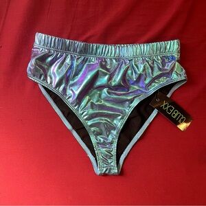 Dolls Kill x Club Exx Euphoric Element Metallic Bottoms – High-Waisted